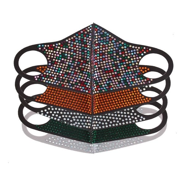 

protective bling diamond masks mouth pm2.5 dustproof fashion washable reusable women colorful rhinestones face maskoutletsqfm