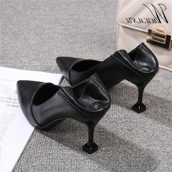 

dress shoes office lady black heels 5cm elegant thin heel pointed high pumps women casual basic work fashion spring autumn 7cm