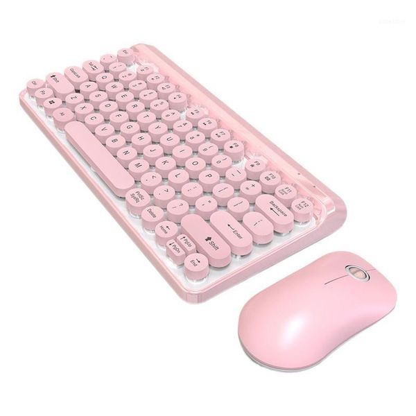 

keyboard mouse combos hxsj l100 wireless set, 2.4g punk keycap ultra-thin energy-saving mouse1