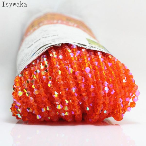 

isywaka yellow half ab 100pcs 4mm bicone austria crystal beads charm glass beads loose spacer bead for diy jewelry making bbyibq lipper