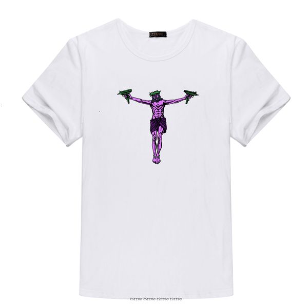 

fashion style harajuku print models pink uzi pattern printing short-sleeved shirt xl female t-shirt wc32, White;black