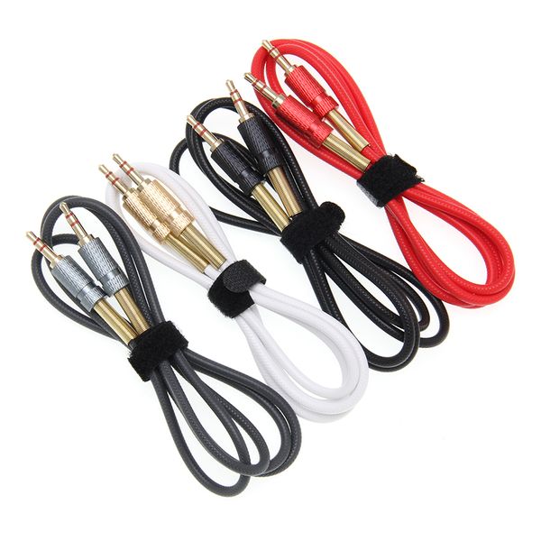 

tpe 3.5mm male to male spring aux stereo audio extension cable cord connector universal for 3.5mm jack devices 1m 50pcs/lot