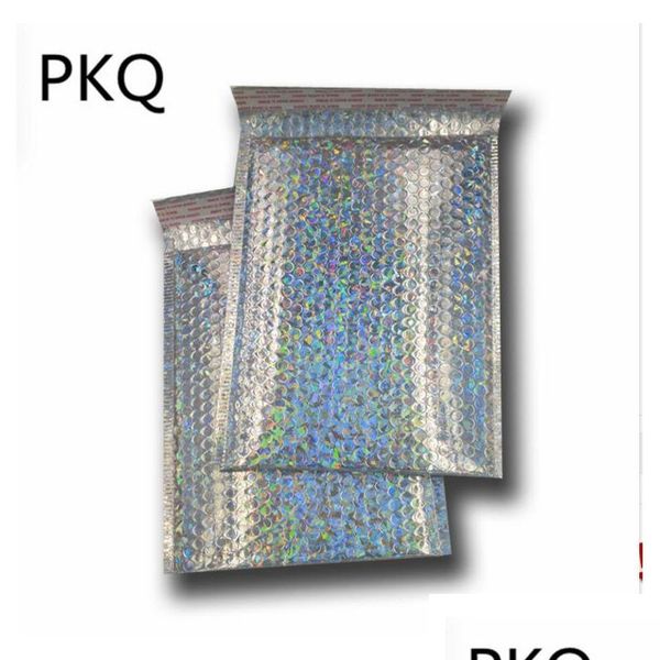 

large size 23*30 cm laser silver mailing envelope courier bag bubble mailers padded envelopes packaging shipping jllyie soif