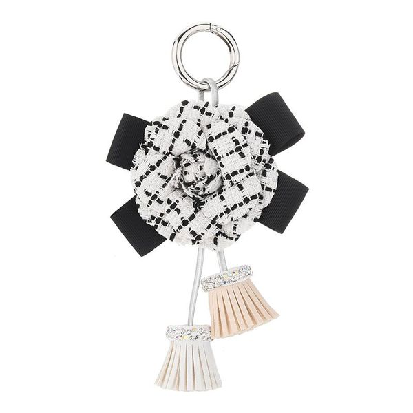 

fashion rose with tassel keychain gifts for women llaveros mujer car bag accessories keyring holder jewelry accessory eh342 h wmtmci, Slivery;golden