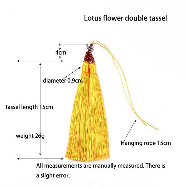 

15cm long silk tassels decoration bookmark tassels double sewing tassel trim decorative key tassels for curtain home decoration h wmtrsc