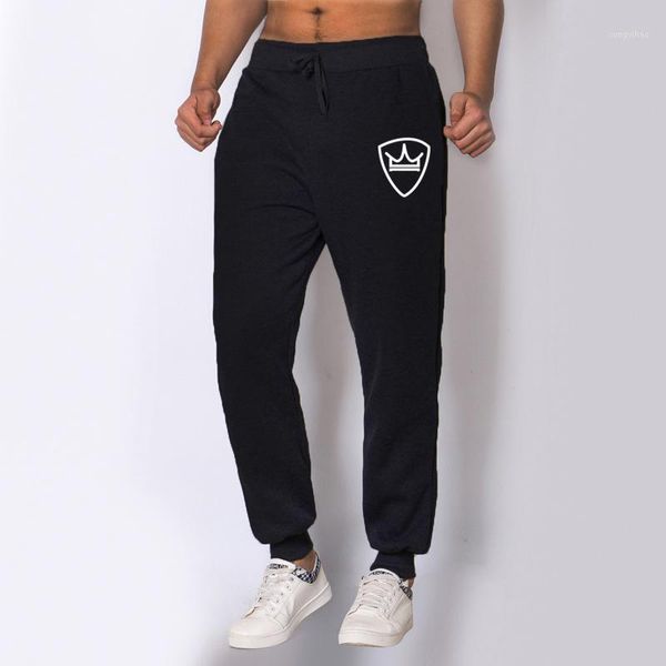 

men sweatpants fitness bodybuilding men pants joggers pants fleece sweatpants slim fit streetwear male trouser print casual1, Black