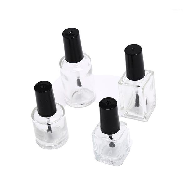 

packing bottles 10ml 15ml transparent glass nail polish bottle empty with a lid brush cosmetic containers brush1