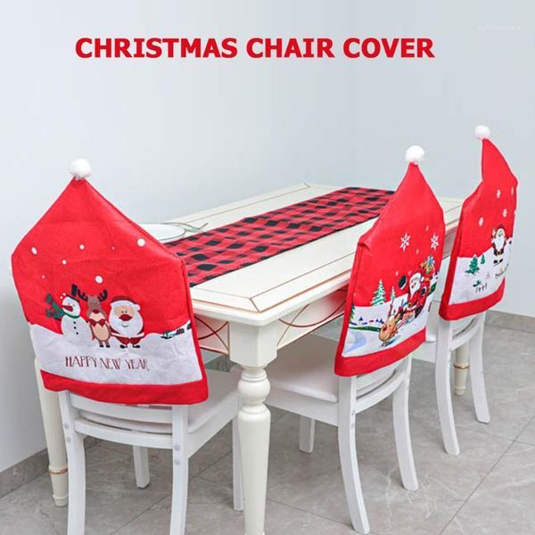 

elastic slipcovers chair covers dining room christmas chair cover washable stool case removable festival decor1