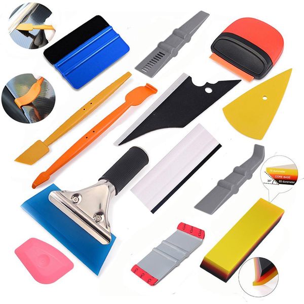 

foshio car wrap ppf scrapers vinyl wrapping tool kit micro squeegee carbon fiber sticker window tint film install accessories h jllzyz