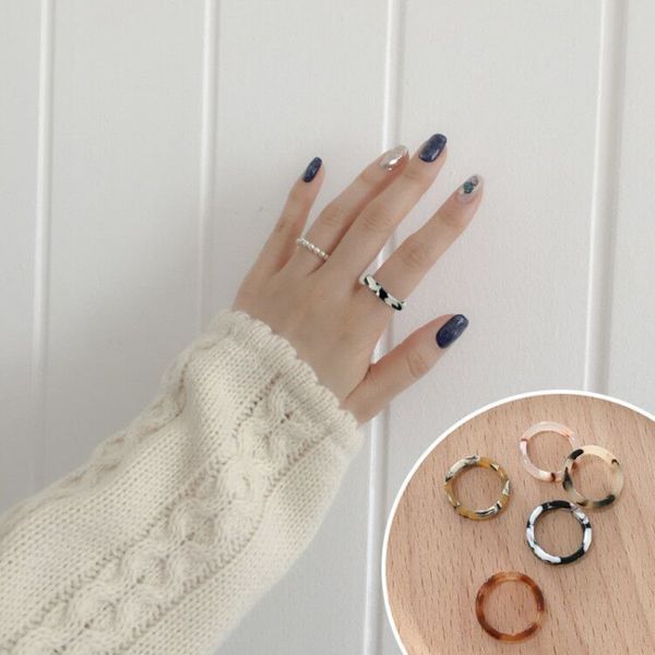 

20pcs/lot korean fashion acetic acid finger rings mix color pattern rings cool style geometric hand jewelry accessories, Silver