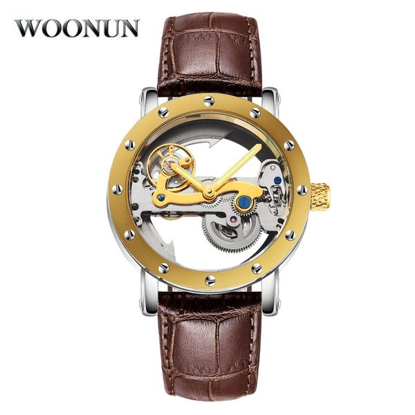 

men tourbillon watches fashion transparent watches men matic mechanical watches men skeleton relogio masculino wmtvch, Silver