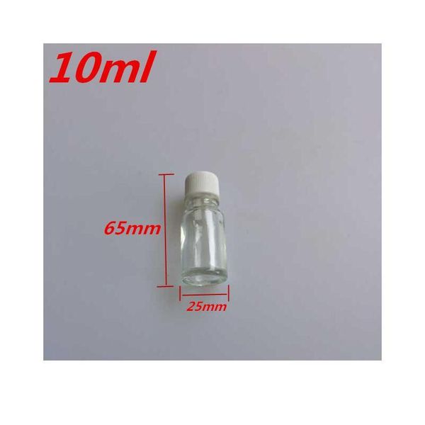

wholesale 10ml mini transparent glass liquid bottles with leakproof ser clear empty glass perfume jars 2 jllgzj