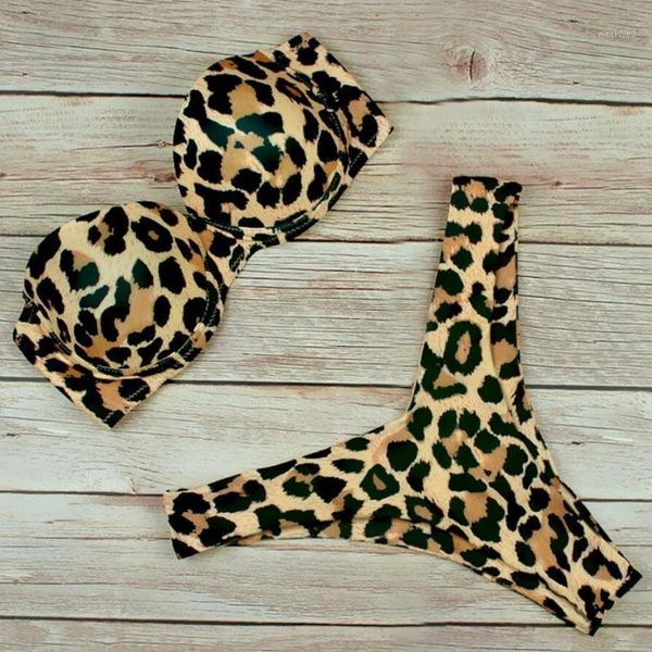 

bikini swimwear women swimsuit 2020 leopard brazilian bikini set push up bathing suit female summer beach wear biquini1, White;black