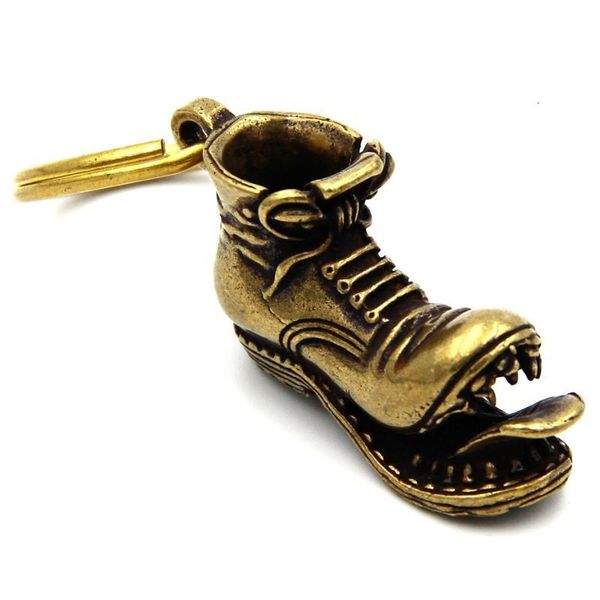 

holder brass keyring boots keychain key fob decoration, Silver
