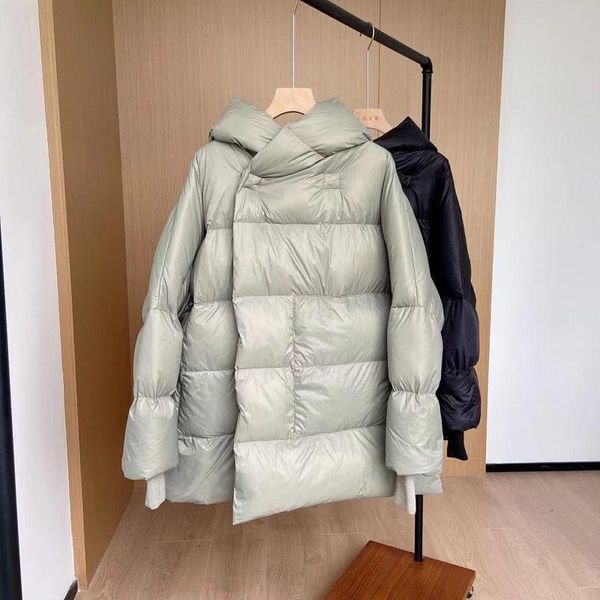

women's down & parkas 2021 winter fashion casual woman jacket long sleeve with hat solid ladies warmly comfortable coats, Black