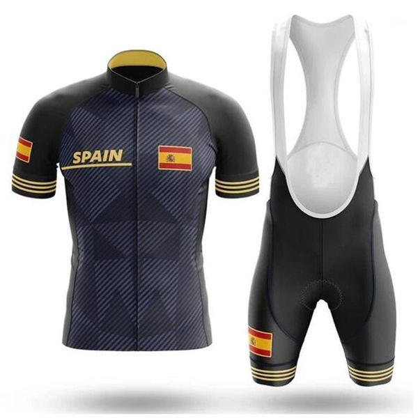 

2020 spain summer cycling clothing racing bicycle clothes suit quick-dry mountain bike cycling jersey set ropa ciclismo1, Black;blue