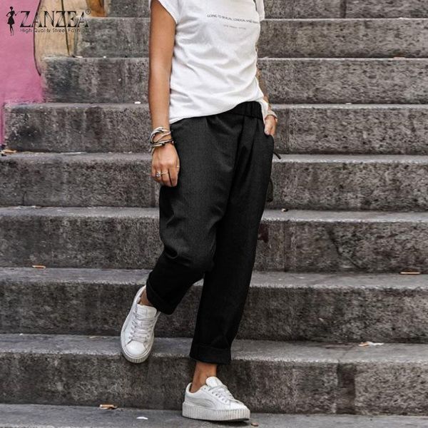 

women pants plus size ladies casual drop-crotch long trousers pockets elastic waist streetwear harem pantalones mujer 5xl kg-58, Black;white