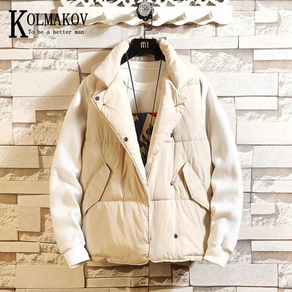 

kolmakov cotton vest for men and women in autumn and winter thickened bread in loose waistcoat solid color double breasted, Black;white