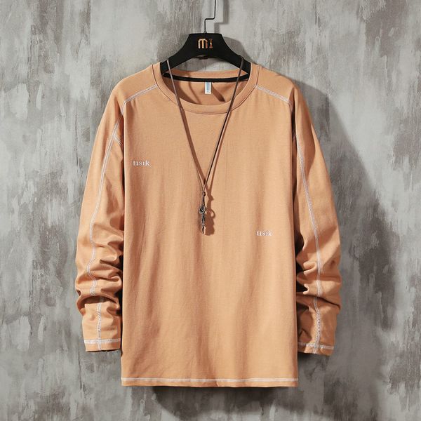 

long sleeves men's black tshirts spring autumn clothes man's classic t-shirt tees kg-122, White;black