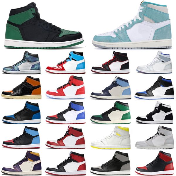 

new arrival jumpman 1 1s men women basketball shoes tubro green shadow fearless chicago gold toe mens trainers sport sneakers