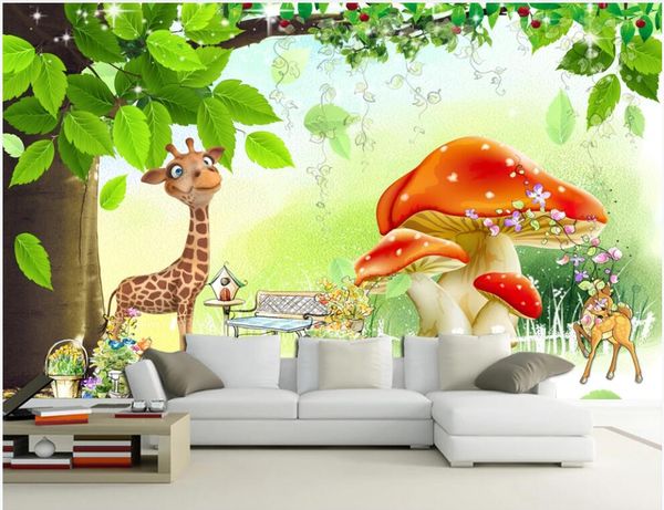 

3d wallpaper custom p mural cartoon children's room with big tree beautiful scenery living room 3d wall murals wallpaper for walls 3 d