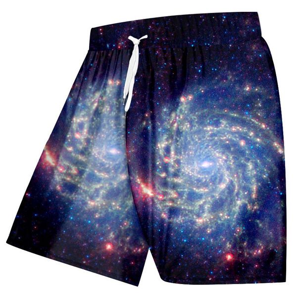 

men's shorts cool 3d vortex summer men funny print galaxy space casual hip hop gyms fitness bodybuilding custom, White;black