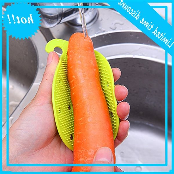 

1pc kitchen cooking accessories fruit green tool carrots/potatoes brush pot holder