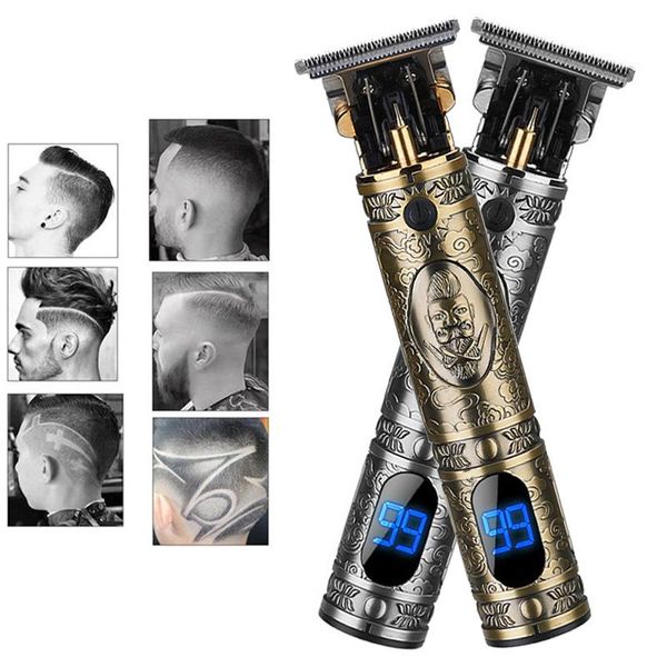 

t9 lcd профессиональный цифровой триммер для волос аккумуляторная электрическая щебина для волос мужская беспроводная стрижка регулируемый к