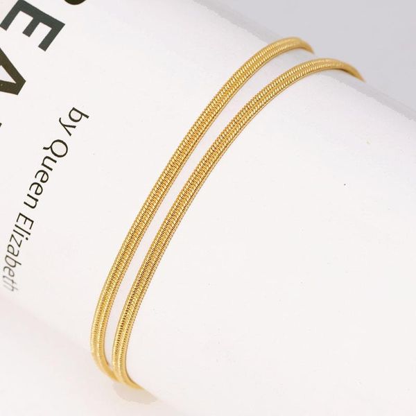 

chains xp jewelry -- ( 45 cm x 2 mm ) 20 inch emboss small snake necklaces for men women 24 k pure gold color fashion nickel fr, Silver