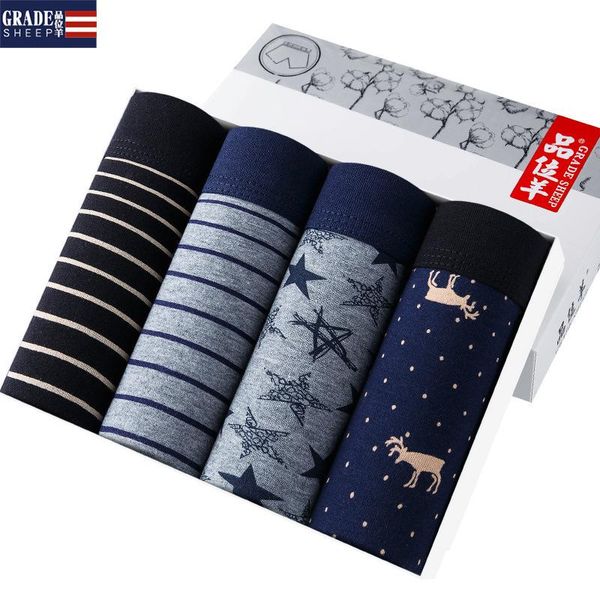 

calzoncillos de algodón para hombre, ropa interior transpirable, bóxer, ropa interior de colores sólidos, cómodos, 4 unidades po, Black;white