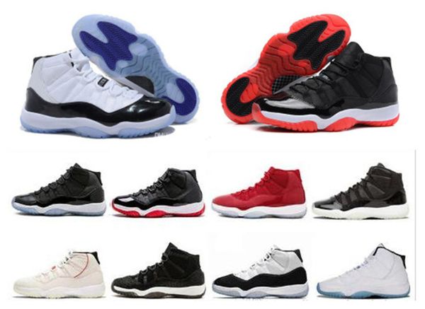 

luxury 11s bred gamma blue infrared gym red space jam basketball shoes new fashion men women concord georgetown 11 sports shoes sneakers