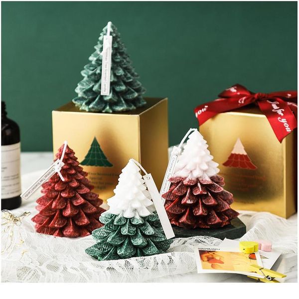 

handmade christmas tree aromatherapy candles simple household aromatherapy furnishings bedroom dining table candlelight din jlledi