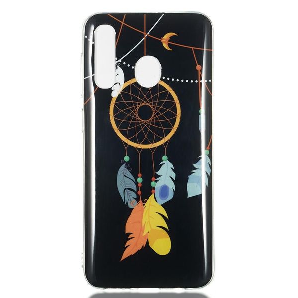 

feather wind chime pattern noctilucent tpu soft case for galaxy a50