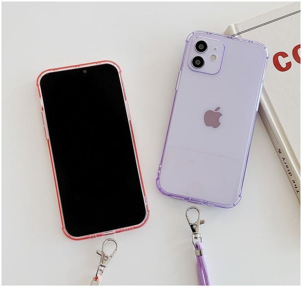 

strap cord chain tape necklace lanyard phone case for iphone 12 mini 11 pro max 7 8 plus x xr jlldgj