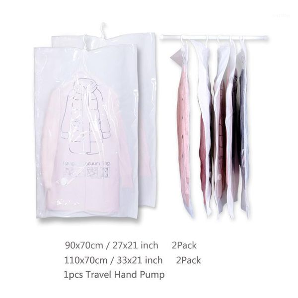 

5pcs can hang vacuum bag for clothes foldable compression organizer bag sealed storage bags save space reusable1