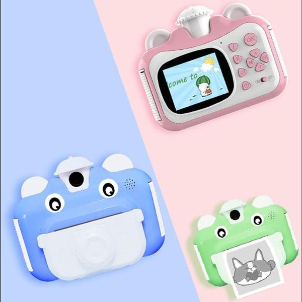 

1080p diy p printing camera children mini cute instant print camera cartoon hd video recorder camcorder kids chritmas gift