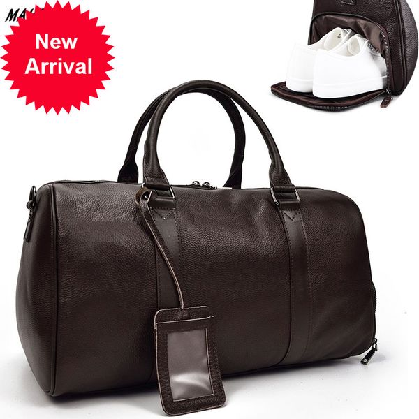 

maheu male luggage genuine leather duffel bag, big size, for the weekend