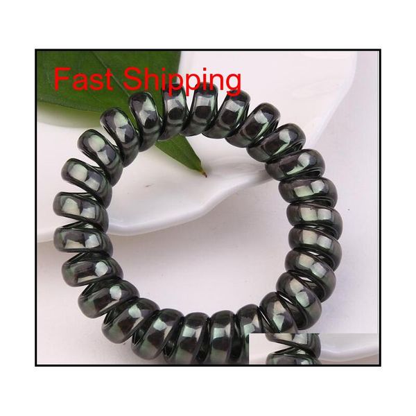 

metal color 25 colors telephone wire cord headbands for women elastic hair bands rubber ropes hair ring girls qylxvc bdehome, Silver