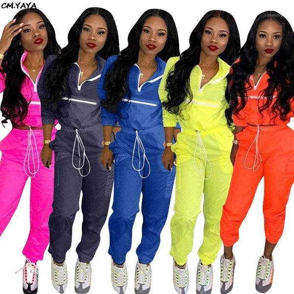 

women's two piece pants 2021 women zip up neck long sleeve short trench safari suits pieces set sporting tracksuit outfit 5 color d8238, White