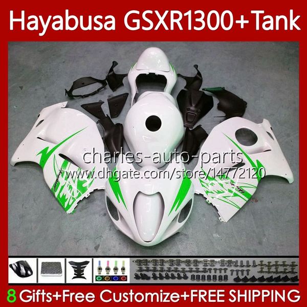 Bodykit voor Suzuki Hayabusa GSXR 1300cc 1300 cc 2002 2003 2004 2005 2006 2007 74No.142 GSX-R1300 GSX R1300 Wit groen GSXR-1300 96-07 GSXR1300 96 97 98 99 99 99 99 99 99 99 00 01 Fairings.