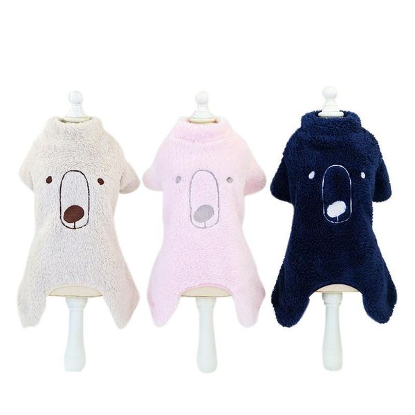 

dog clothes pajamas fleece jumpsuit winter dog clothing four legs warm pet clothing outfit small cute costume apparel