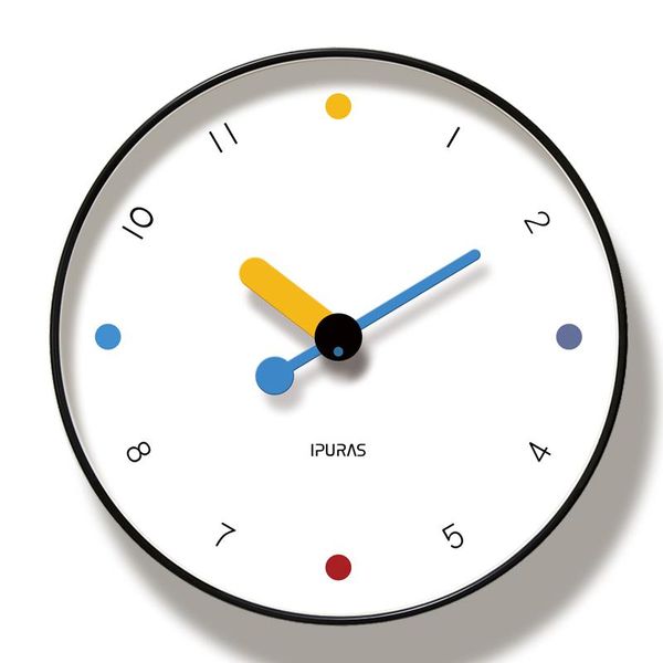 

round creative mute modern design large wall clock clocks for home kitchen living room decor battery operated silent