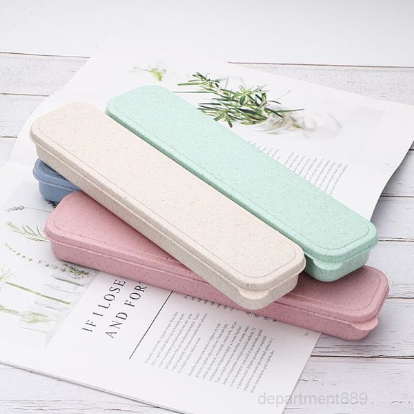 

wheat straw tableware storage box cutlery boxes portable kitchen tool container for travel gwf2476