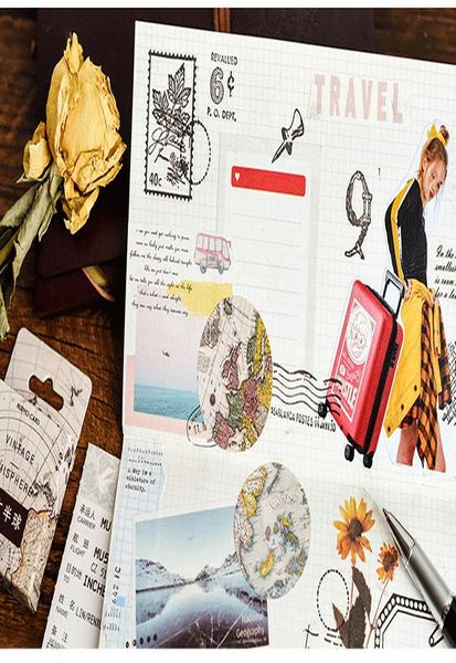 

vintage hemisphere creative handbook decoration stickers scrapbooking retro stationery planner accessories office supplies vintage wmtreg