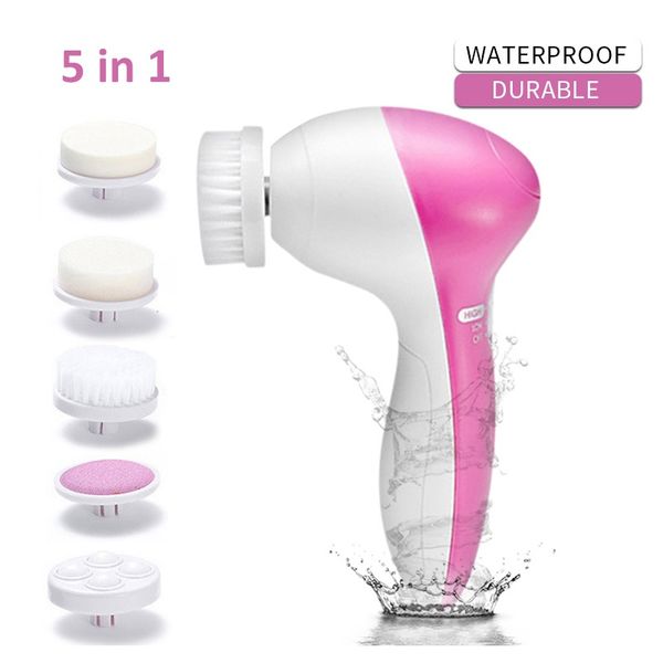 

5 in 1 electric facial cleanser wash face cleaning machine skin pore cleaner body cleansing massage mini beauty massager brush f wmteam