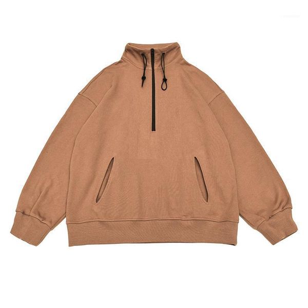 

new style men's simple casual hoodie basic loose long sleeve coat jacket1, Black