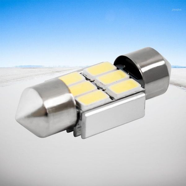 

emergency lights 1pcs 31mm car step festoon dome light canbus no error 6 smd 5630 5730 led license plate bulbs auto reading lamp dc 12v whit