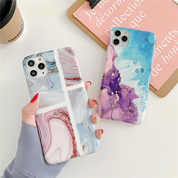 

flykylin luxury marble phone case for iphone 12 11 11pro max x xr xs max 7 8 plus se 2020 soft imd jllnrd