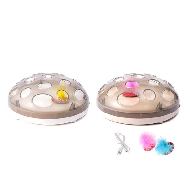 

1set electric cat toy turntable crazy play plate new magnetic levitation technology