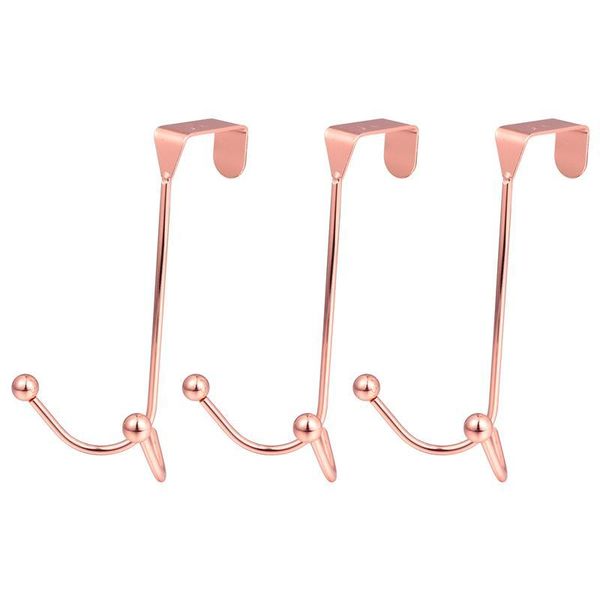 

hooks & rails 3pcs clothes hanger door back hook racks punch-free